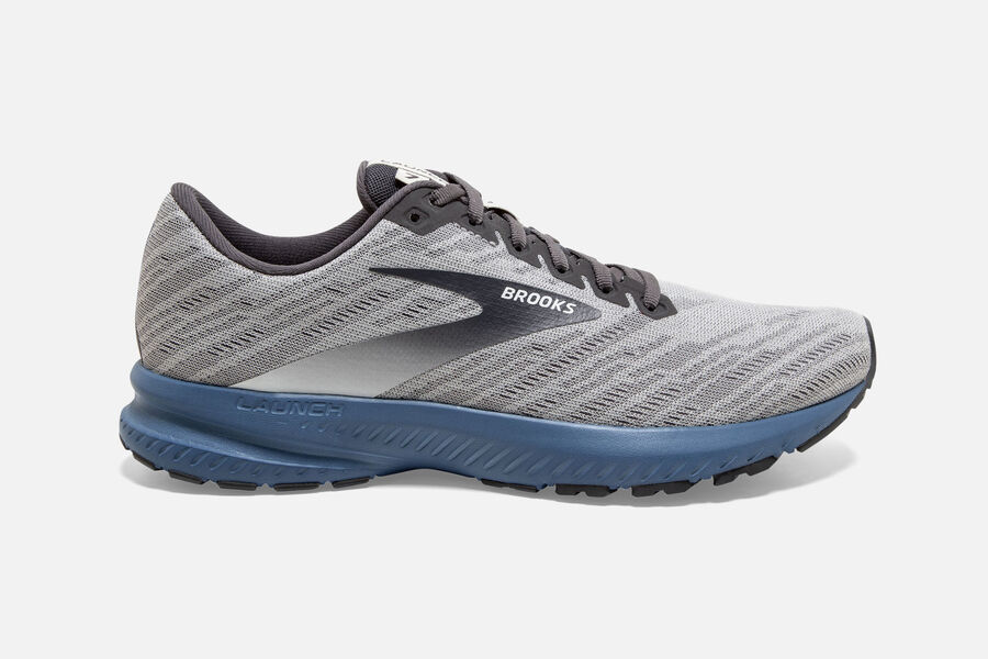 Brooks Launch 7 Mens Australia - Road Running Shoes - Grey/Black (092-ZUBCG)